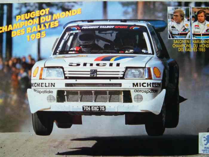 Peugeot 205 T16 Groupe.B WRC 1984-1985 affiches originales 1