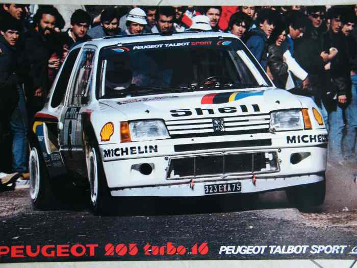 Peugeot 205 T16 Groupe.B WRC 1984-1985 affiches originales 2