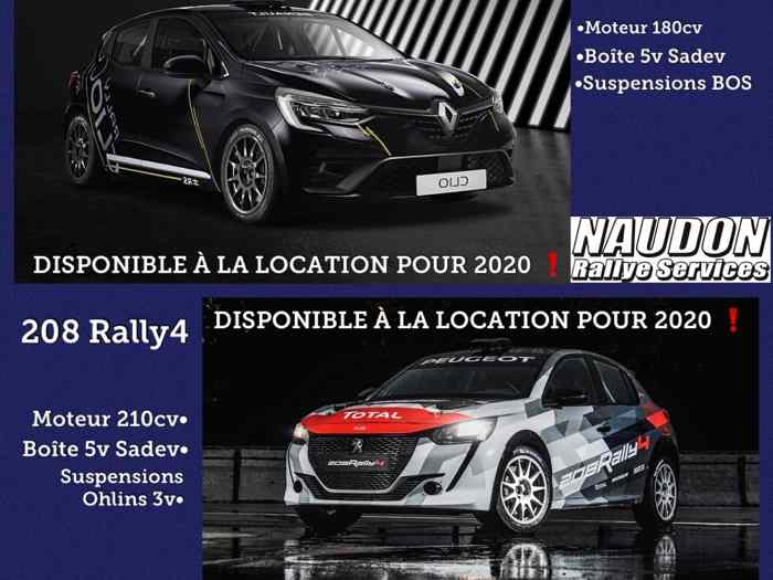 ClioV Rally5 et Peugeot 208 Rally4