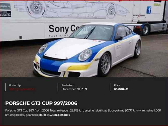 PORSCHE GT3 CUP 997/2006 SUPERPRIX € 59900.-