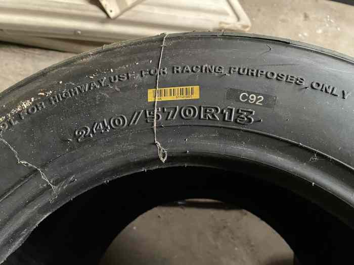 4 Pneus slick Hankook Ventus en 240 570 13 et 180 550 13 pi ces