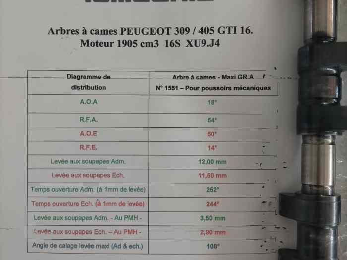 ARBRES A CAMES GROUPE A MOTEUR UX9 - XU10 1