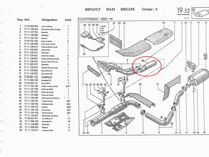 Renault Maxi Megane 1999 Echappement 4