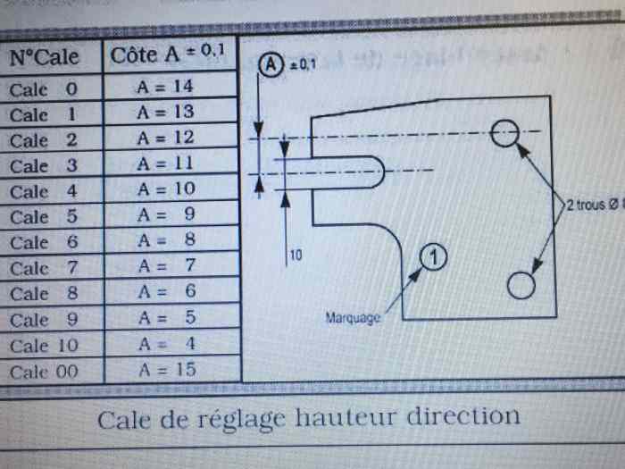 Cales de reglage direction Clio Williams Groupe A Parts 2