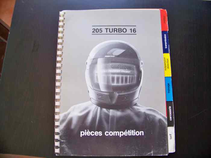 Catalogue de pièces détachés 205 TURBO...