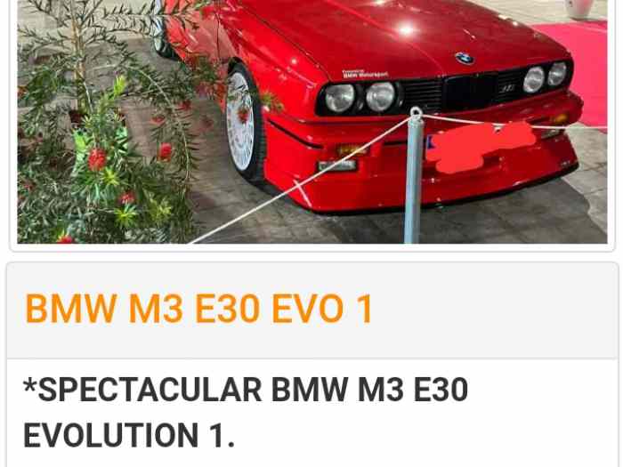 BMW M3 E30 EVO1