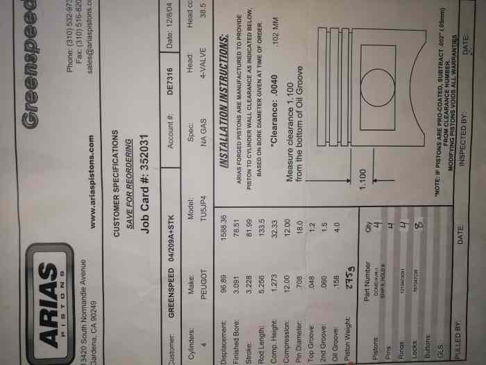 BIELLE / PISTONS TUJP/4 4