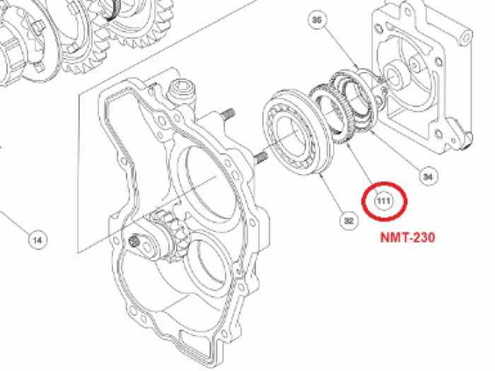 ECROU ARRIERE DE COUPLE HEWLAND - NMT 230 NEUF