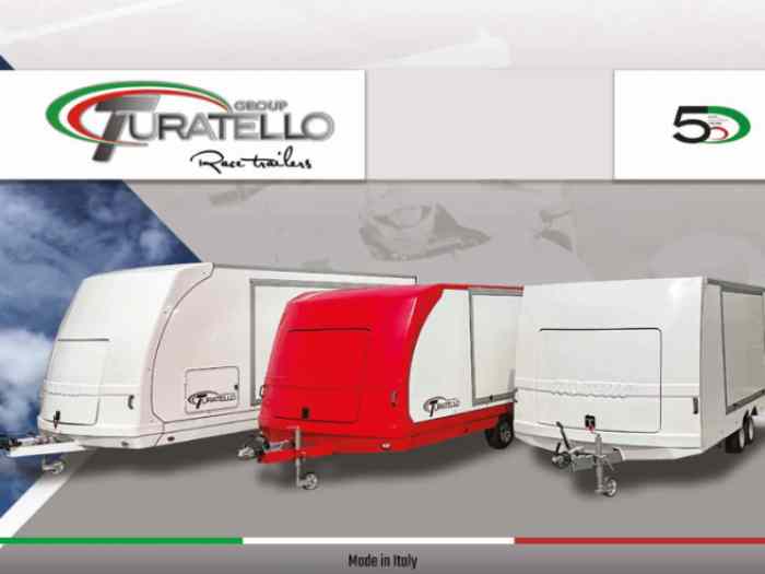 REMORQUE FERMEE TURATELLO F26 PORTE VOITURE TRANSPORT VEHICULE TRAILER RACE 4