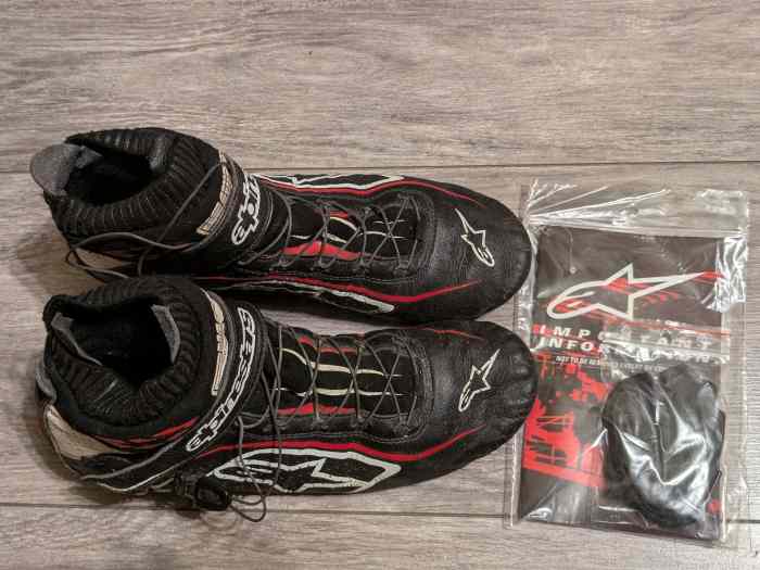 Bottines rallye Alpine stars cuire noire et rouge taille 39 1