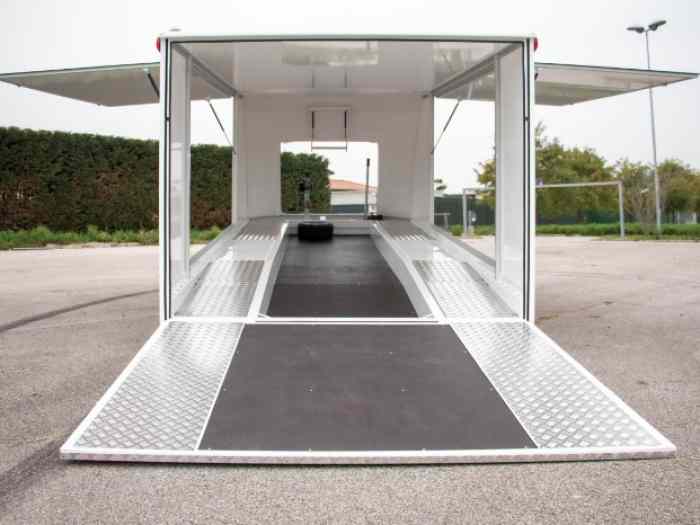 REMORQUE FERMEE TURATELLO F26 PORTE VOITURE TRANSPORT VEHICULE TRAILER RACE 3