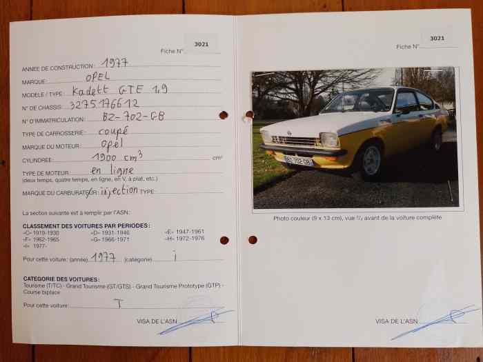 Opel Kadett GTE, excellent état. 5