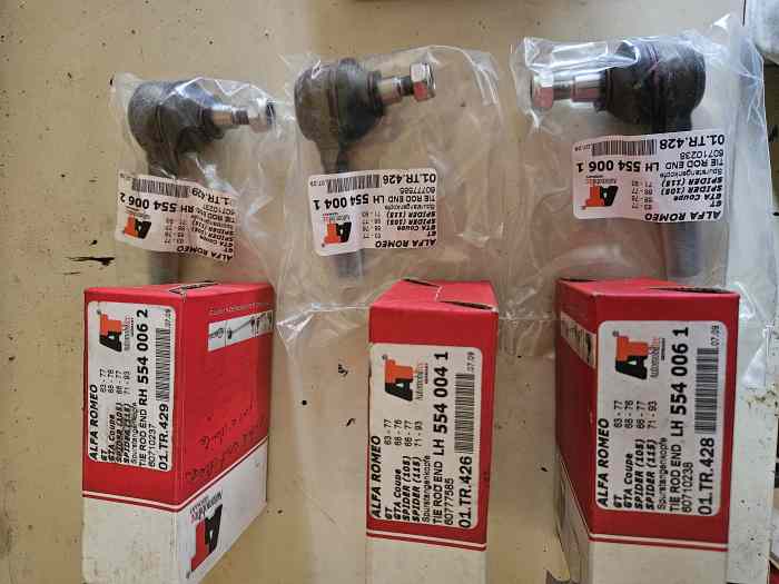 Rotules et bougies pour Alfa Giulia, moteur 105, 115, 116... 1