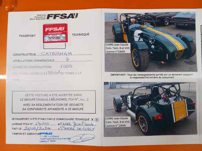 CATERHAM R400 AVEC PASSEPORT SALOON CAR 5