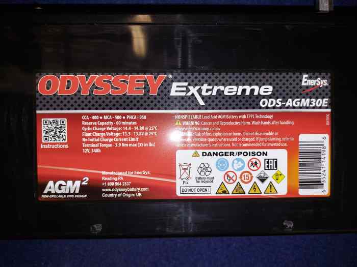 Batterie odyssey 30 phca 950