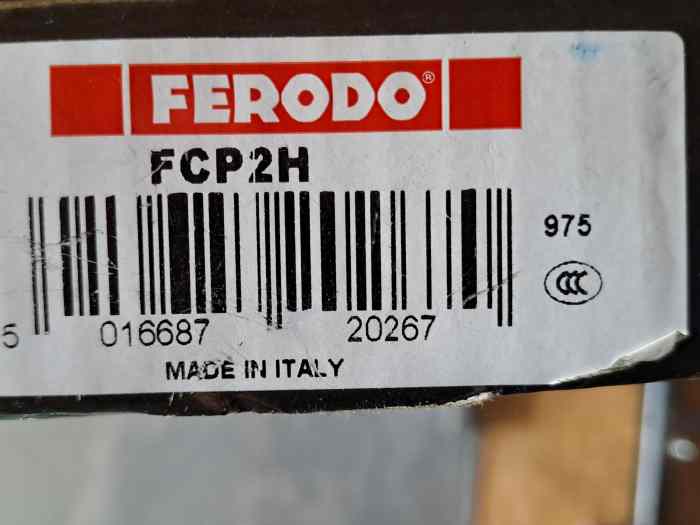 PLAQUETTES FERODO RACING FCP2H DS2500 PORSCHE 2