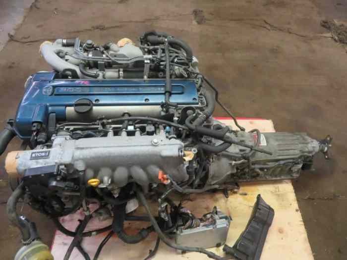 TOYOTA 2JZGTE VVTi TWIN TURBO ENGINE ARISTO SUPRA 2JZ MOTOR TRANS WIRING 4