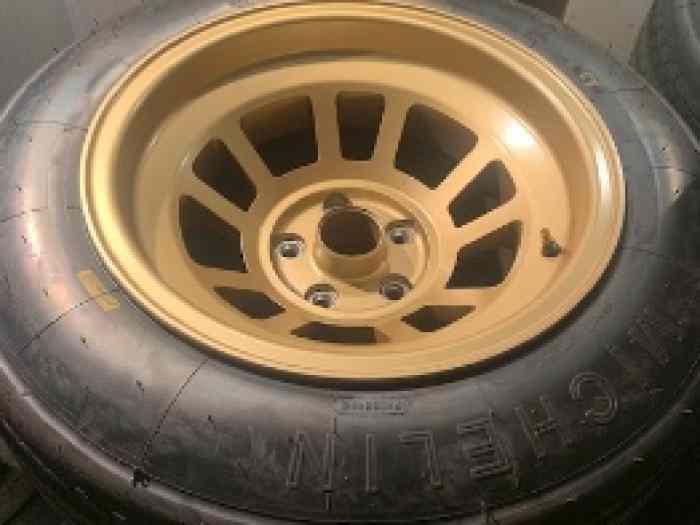 set de roues de tomaso pantera groupe 4 neuves avec pneus michelin neufs 4