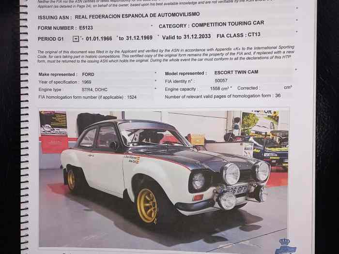 Ford Escort MK1 Twin Cam 1.6 Rally con HTP FIA hasta 2033. 4