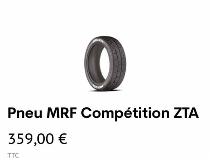 Pneu MRF ZTA compétition 17 pouces